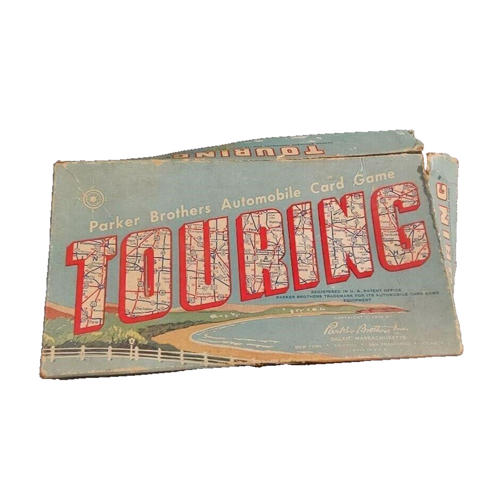 Vintage 1958 Parker Brothers Touring‎ Automobile Theme Card Game